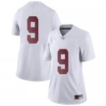 Women's Alabama Crimson Tide #9 Jordan Battle White Limited NCAA College Football Jersey 2403UYNZ1